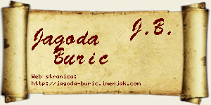 Jagoda Burić vizit kartica